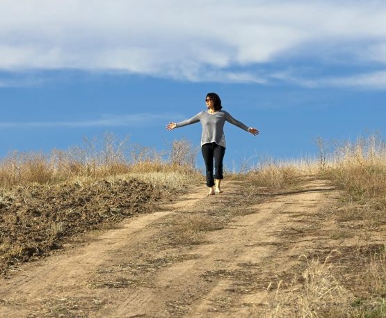 woman grounding